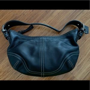 Coach Mini Hobo Black Leather Purse